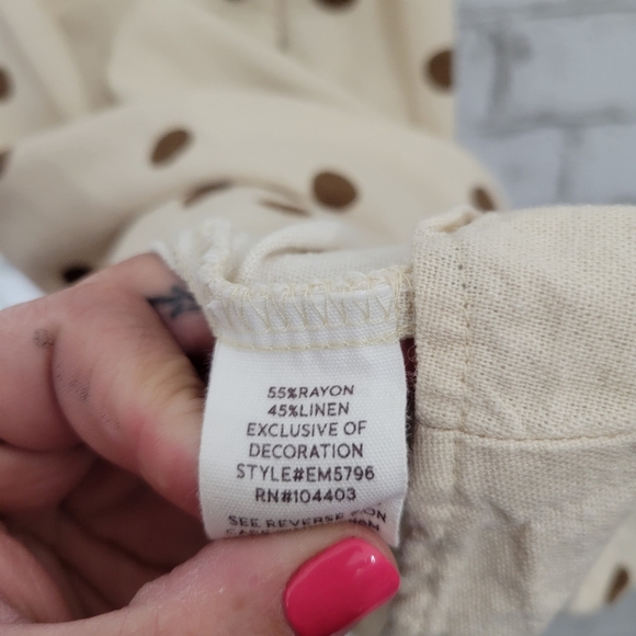 Blu Pepper linen blend polka dot dress - Picture 7 of 12